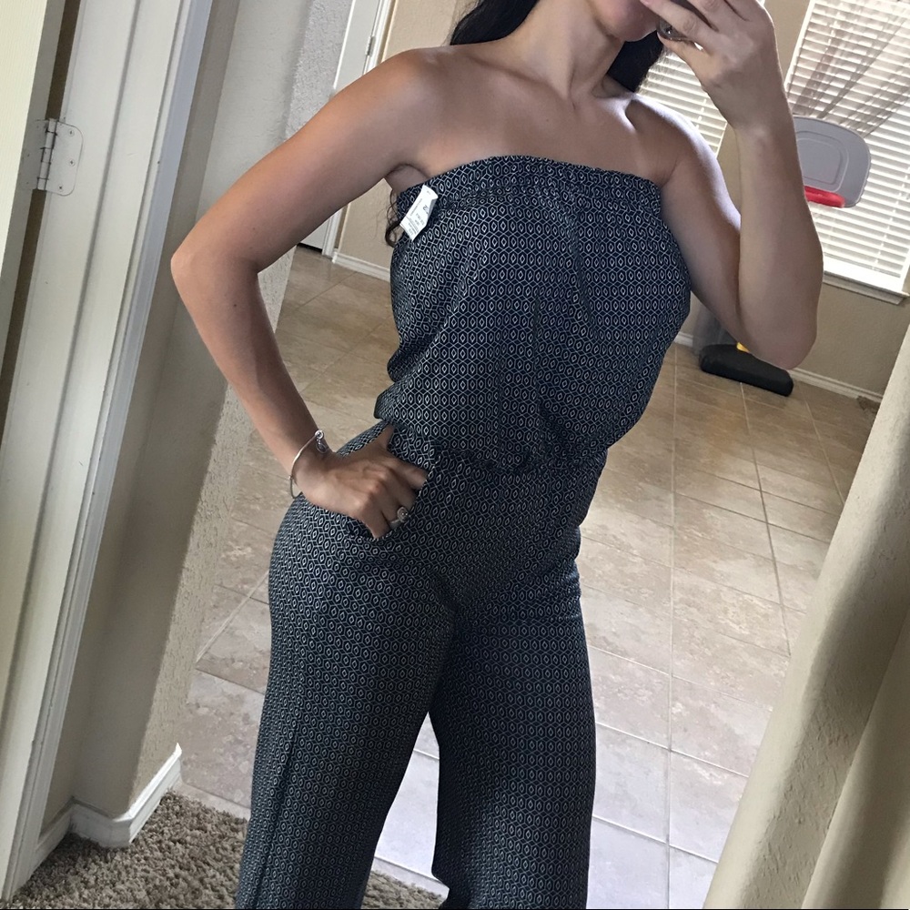 Dark blue pattern jumpsuit never worn